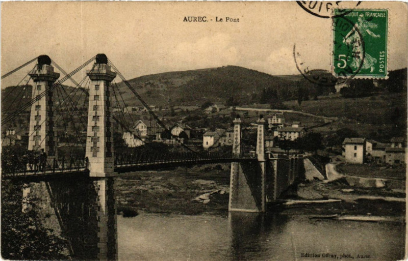 Carte postale ancienne Aurec - Le Pont