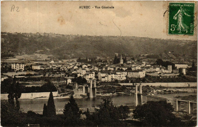 Carte postale ancienne Aurec - Vue Generale