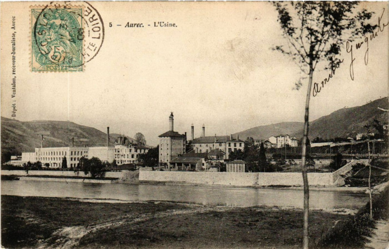 Carte postale ancienne Aurec - L'Usine