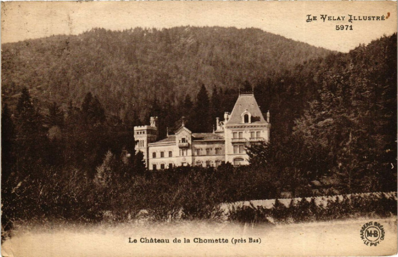 Carte postale ancienne Le Chateau de la Chomette (pres Bes) à La Chomette