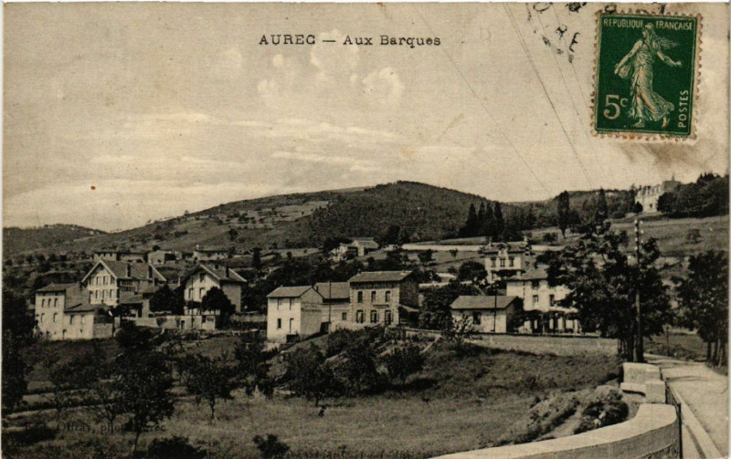 Carte postale ancienne Aurec - Aux Barques