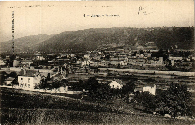Carte postale ancienne Aurec - Panorama