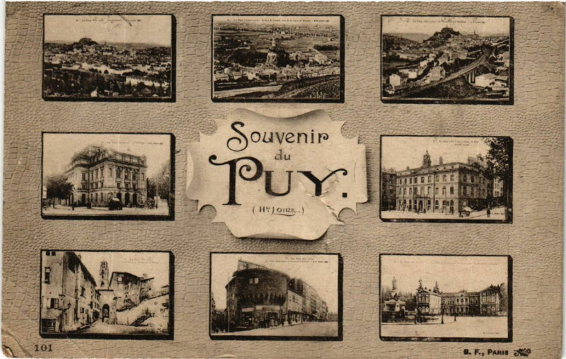 Carte postale ancienne Souvenir du Puy (Hte-Loire)