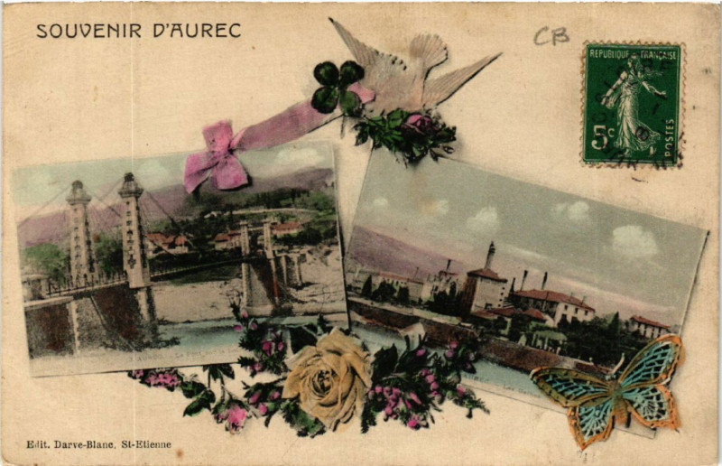 Carte postale ancienne Souvenir d'Aurec
