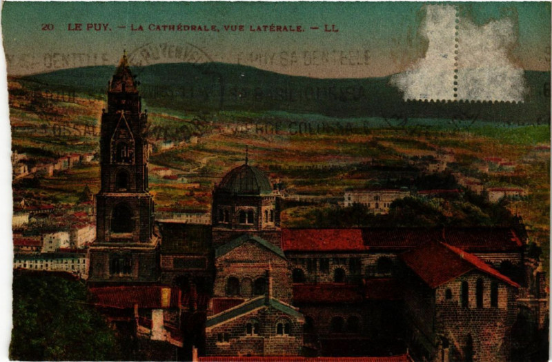 Carte postale ancienne Le Puy - La Cathedrale, vue Laterale