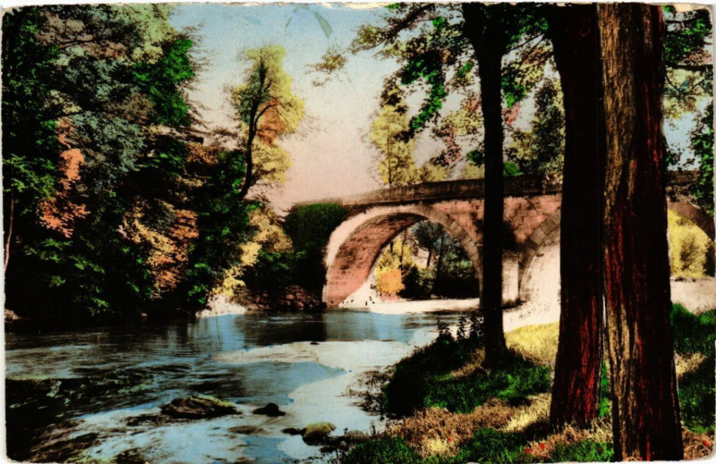 Carte postale ancienne Aurec(Hte-Loire) - Pont de Semene