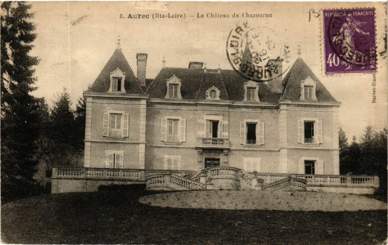 Carte postale ancienne Aurec(Hte-Loire) - Le Chateau de Chazourne