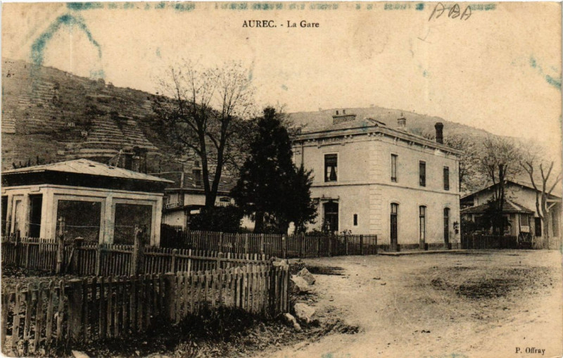 Carte postale ancienne Aurec - La Gare