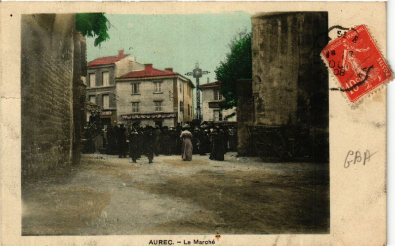 Carte postale ancienne Aurec - Le Marche