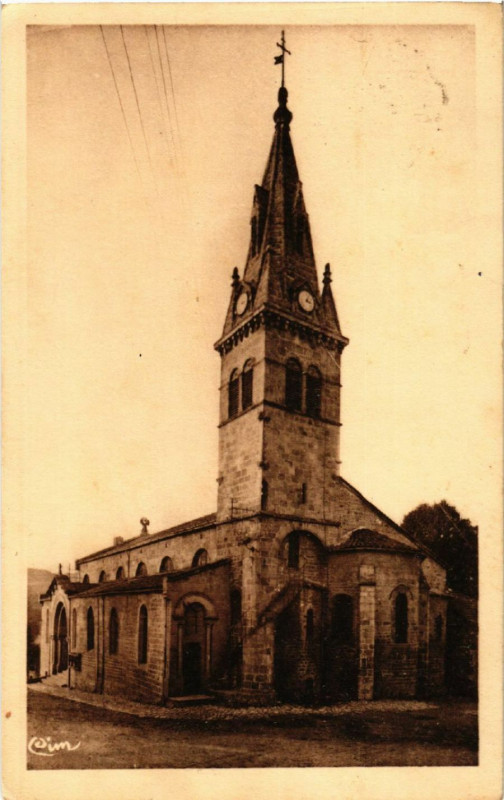 Carte postale ancienne Dunieres (Hte-Loire) - L'eglise à Dunières