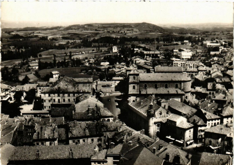 Carte postale ancienne En Avion au-Dessus de ... Yssingeaux (Hte-Loire) - Vue generale à Yssingeaux