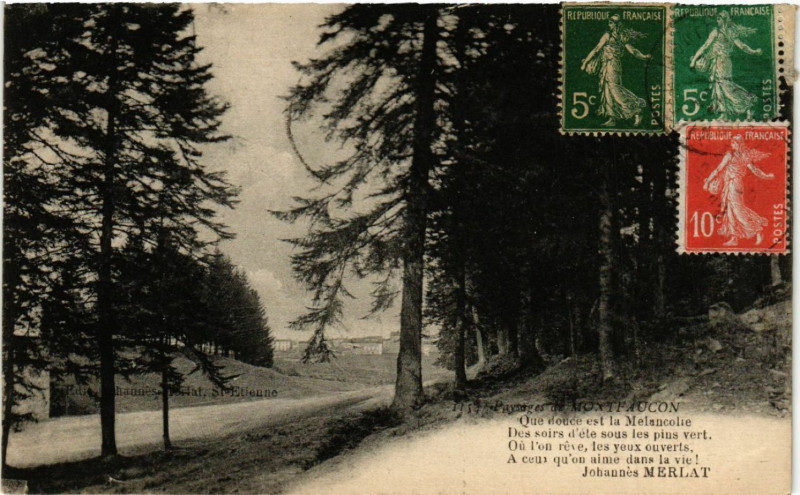 Carte postale ancienne Paysage de Montfaucon