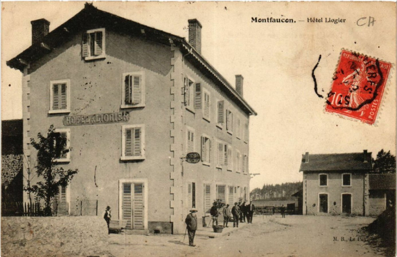 Carte postale ancienne Montfaucon - Hotel Liegier