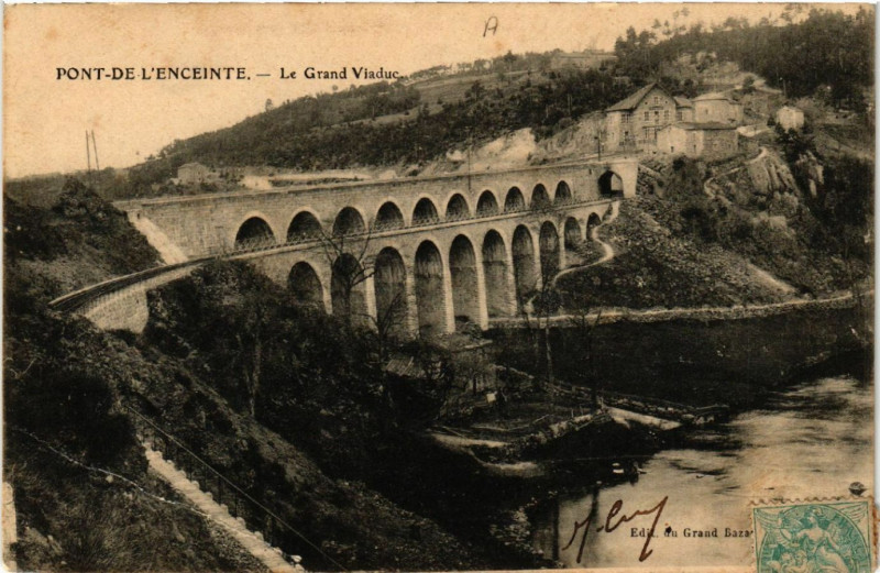 Carte postale ancienne Pont de l'Enceinte - Le Grand Viaduc