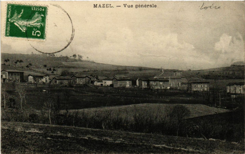 Carte postale ancienne Mazel - Vue générale