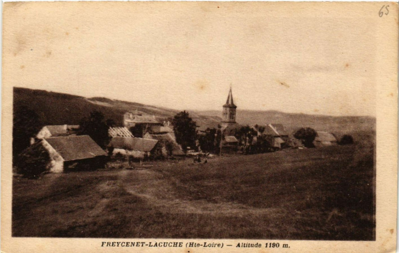 Carte postale ancienne Freycenet-Lacuche (Hte-Loire) - Altitude 1190 m