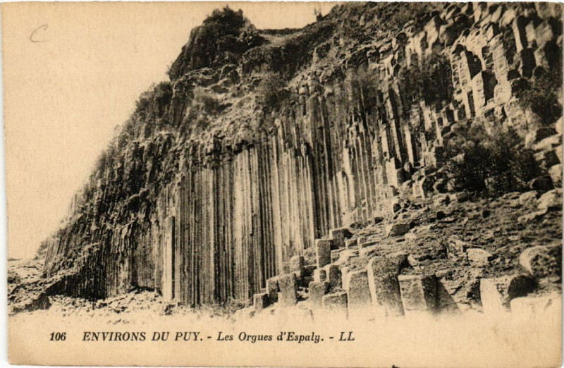 Carte postale ancienne Env. du Puy - Les Orgues d'Espaly