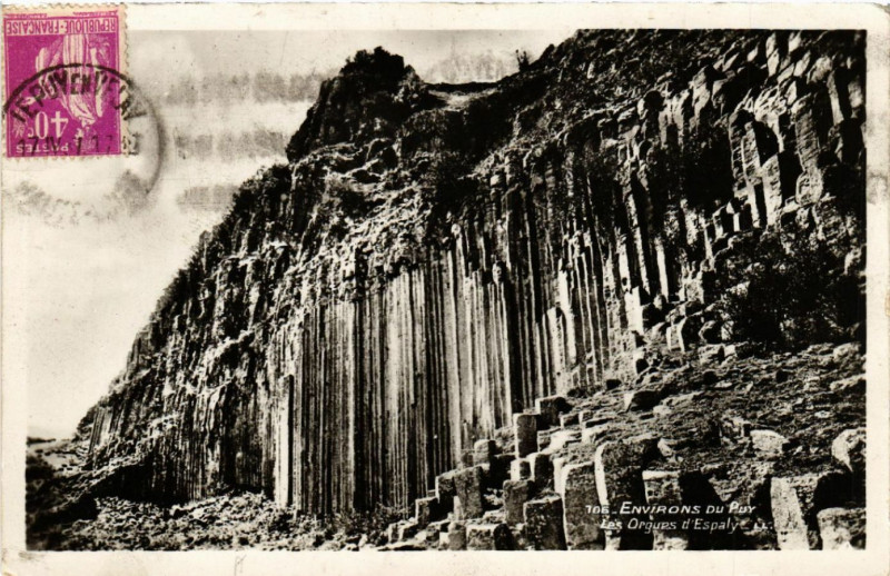 Carte postale ancienne Env. du Puy - Les Orgues d'Espaly