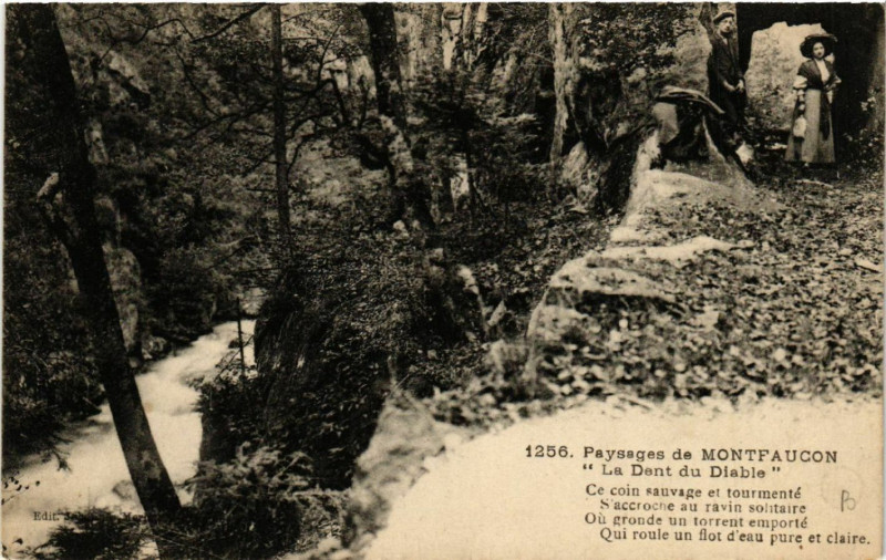 Carte postale ancienne Paysages de Montfaucon La Dent du Diable