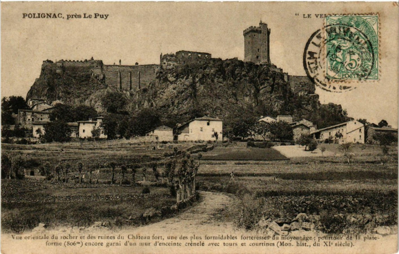 Carte postale ancienne Polignac Pres Le Puy à Polignac