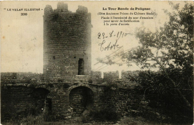 Carte postale ancienne Le Velay Illustre - La Tour de Polignac à Polignac