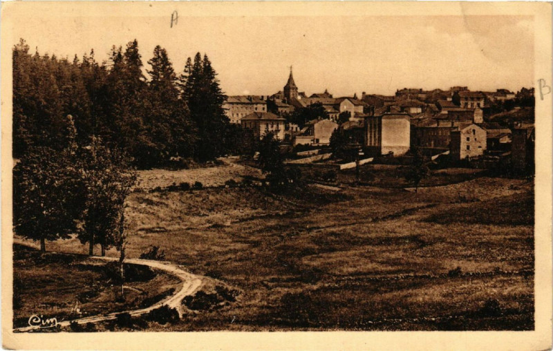Carte postale ancienne Montfaucon (Hte-Loire) - Vue générale