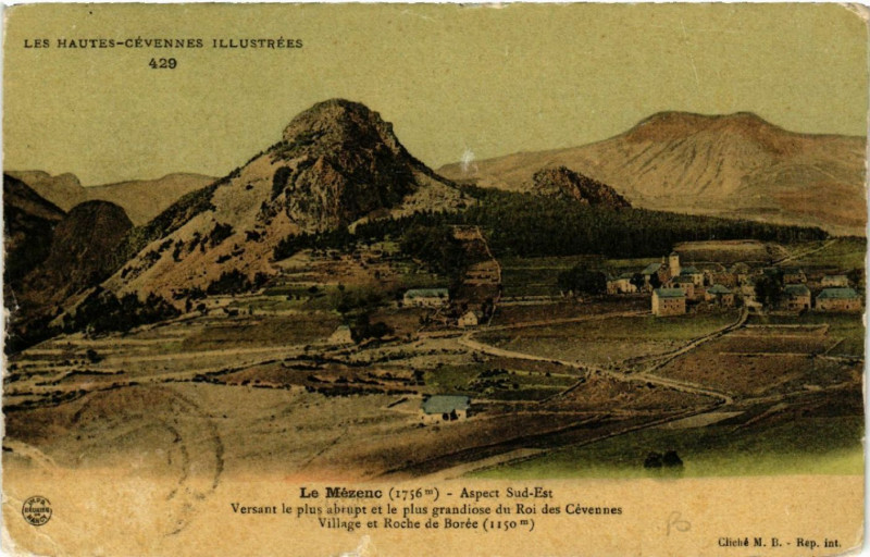 Carte postale ancienne Le Mezenc (1756 m) - Aspect Sud-Est - Versant le plus abrupt et