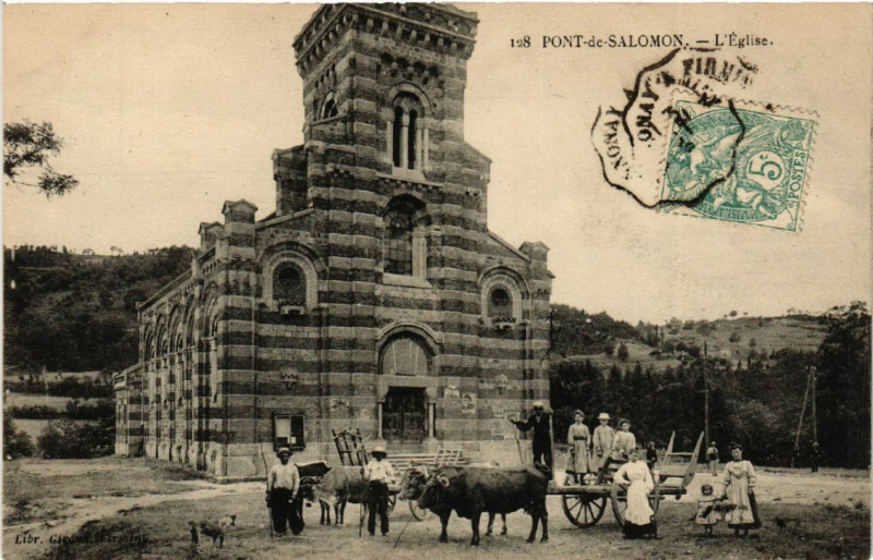 Carte postale ancienne Pont-de-Salomon - L'Eglise