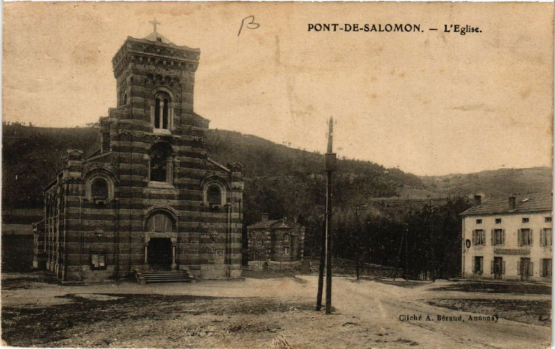 Carte postale ancienne Pont-de-Salomon - L'Eglise