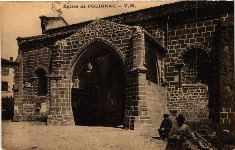 Carte postale ancienne Eglise de Polignac à Polignac