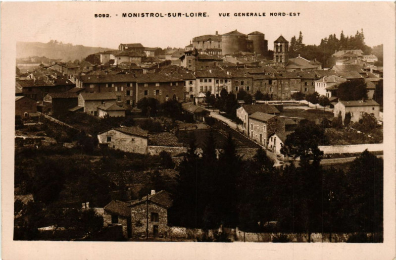 Carte postale ancienne Monistrol-sur-Loire - Vue générale Nord-Est à Monistrol-sur-Loire