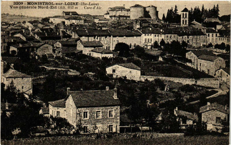 Carte postale ancienne Monistrol-sur-Loire (Hte-Loire) - Vue générale Nord-Est Alt 603 m à Monistrol-sur-Loire