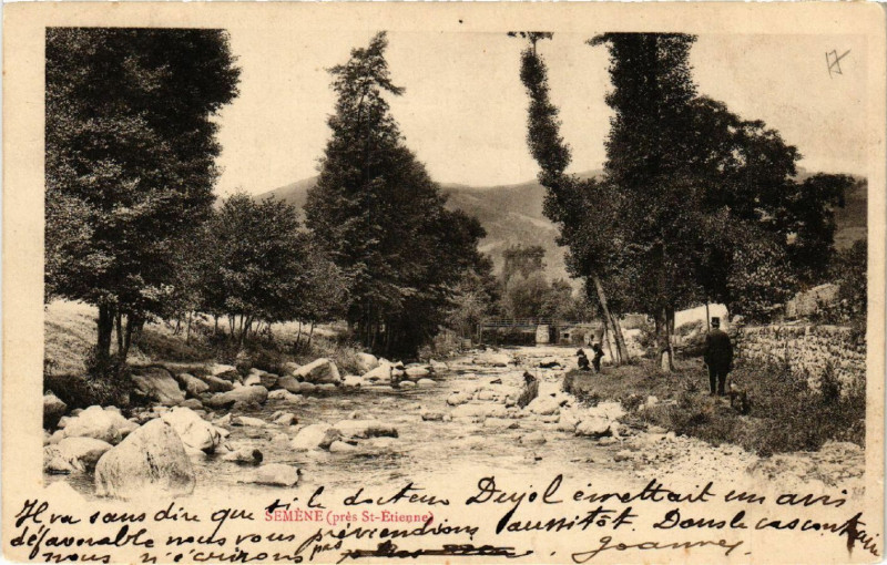 Carte postale ancienne Semene (pres Saint-Etienne)