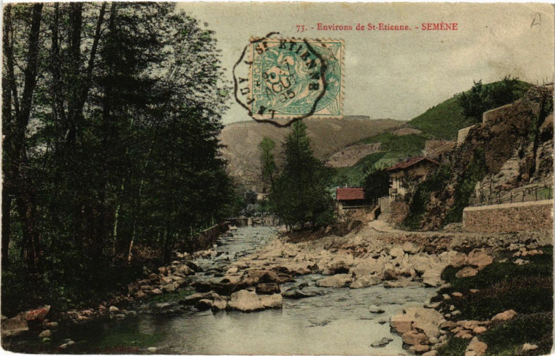 Carte postale ancienne Env. de Saint-Etienne - Semene