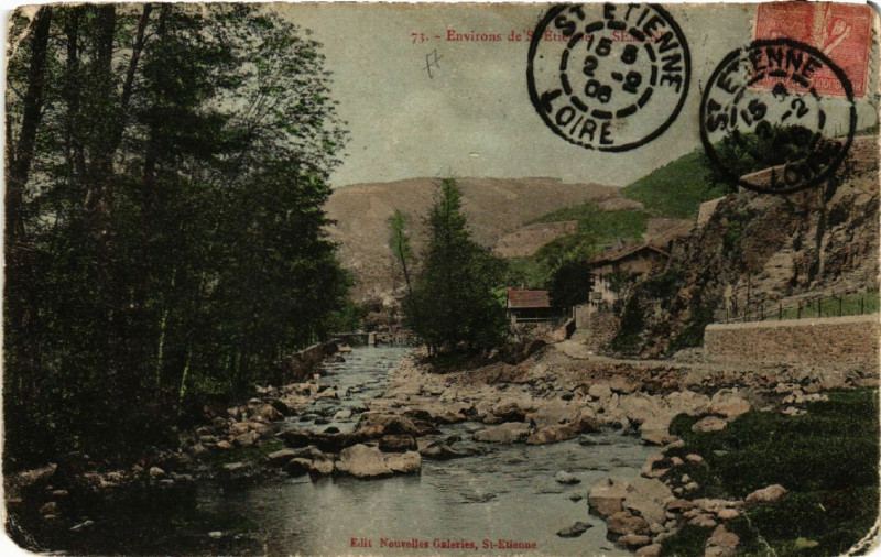 Carte postale ancienne Env. de Saint-Etienne - Semene