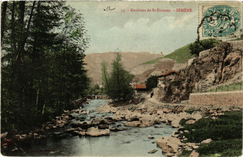 Carte postale ancienne Env. de Saint-Etienne - Semene