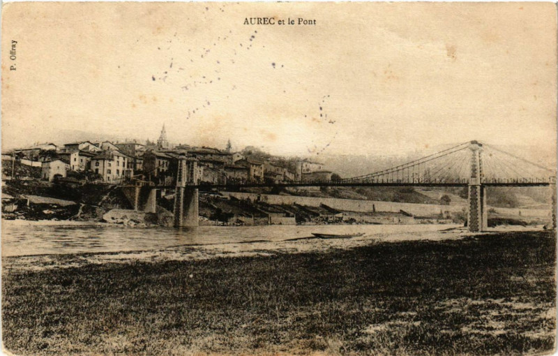 Carte postale ancienne Aurec et le Pont