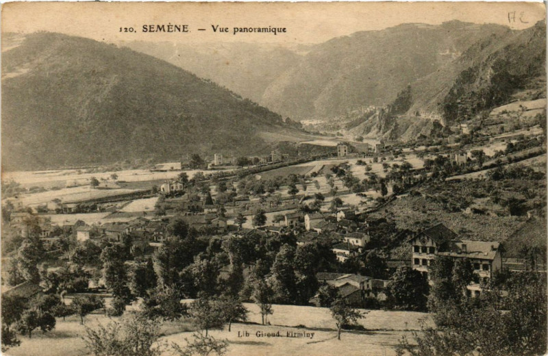 Carte postale ancienne Semene - Vue panoramique