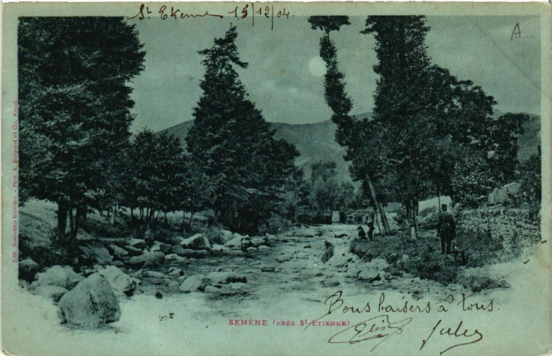 Carte postale ancienne Semene (pres Saint-Etienne)