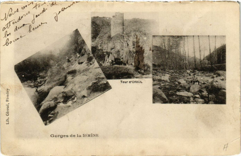 Carte postale ancienne Gorges de la Semene