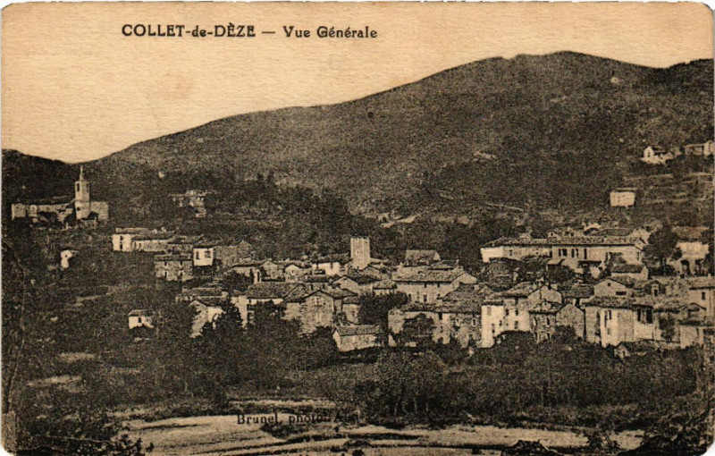 Carte postale ancienne Collet-de-Deze - Vue générale