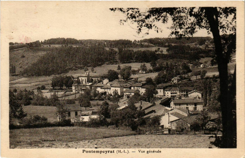 Carte postale ancienne Pontempeyrat (H.-L.) - Vue générale