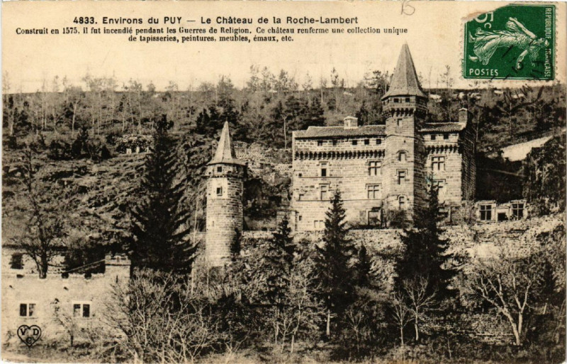 Carte postale ancienne Env. de Puy - Le Chateau de la Roche-Lambert