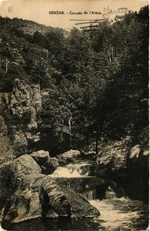 Carte postale ancienne Semene - Cascade de l'Aimée