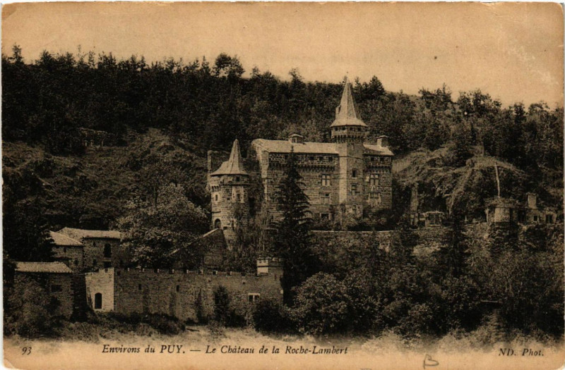 Carte postale ancienne Env. du Puy - Le Chateau de la Roche-Lambert