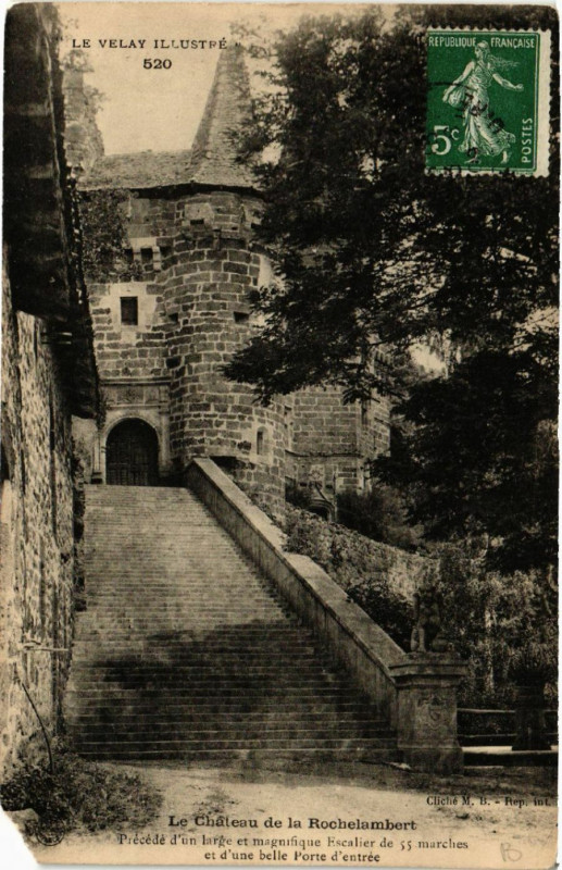 Carte postale ancienne Le Velay Illustre - Le Chateau de la Rochelambert - Precede