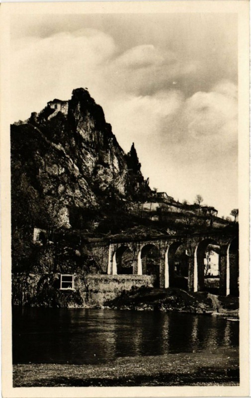 Carte postale ancienne Cornillon - La Loire et le Viaduc