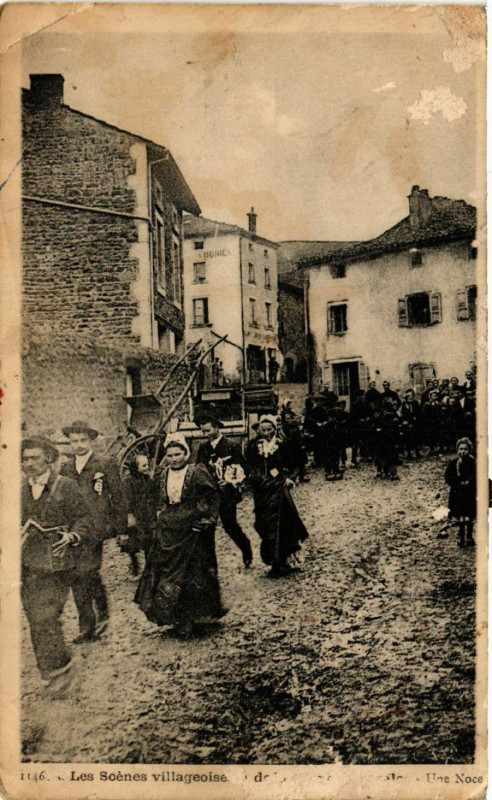 Carte postale ancienne Les Scenes villageoise