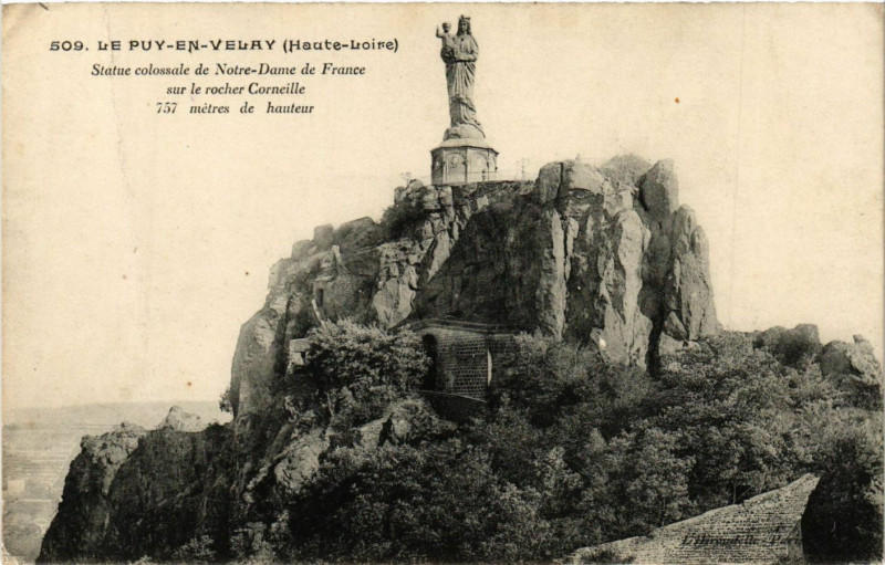 Carte postale ancienne Le Puy-en-Velay - Statue colossale de Notre-Dame de France au Puy-en-Velay