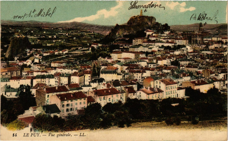 Carte postale ancienne Le Puy - Vue générale